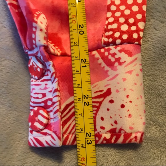 Vintage 60's Liberty House Kiyomi Hawaii blouse hot pink floral 🩷 psychedelic - Picture 9 of 10